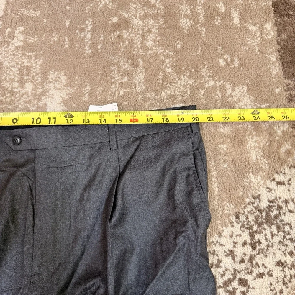 BRIONI Dress Pants Mens 40x31 Gray Trouser  100% Wool Cuffed NWT Business